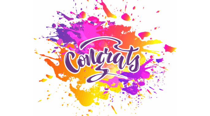 Congrats - an image of celebratory colour splashes