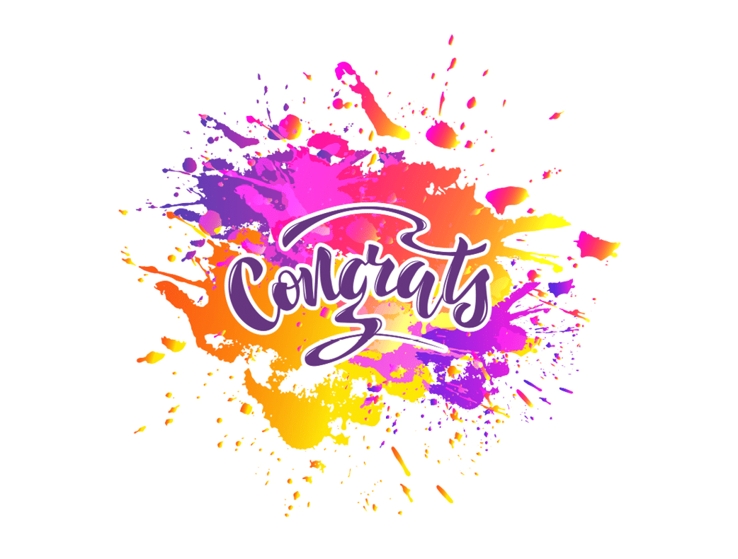 Congrats - an image of celebratory colour splashes