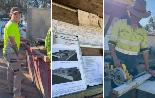 Ben Master Building Works and carpentry apprentices