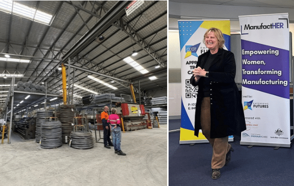 Gail Cottrill, ManufactHER and Profence factory