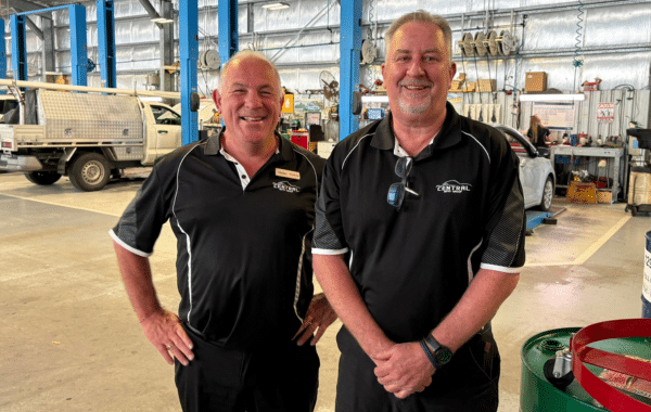 Tuggerah Auto Group Service Manager Andrew Sammut and Workshop Controller Steve Kilpatrick